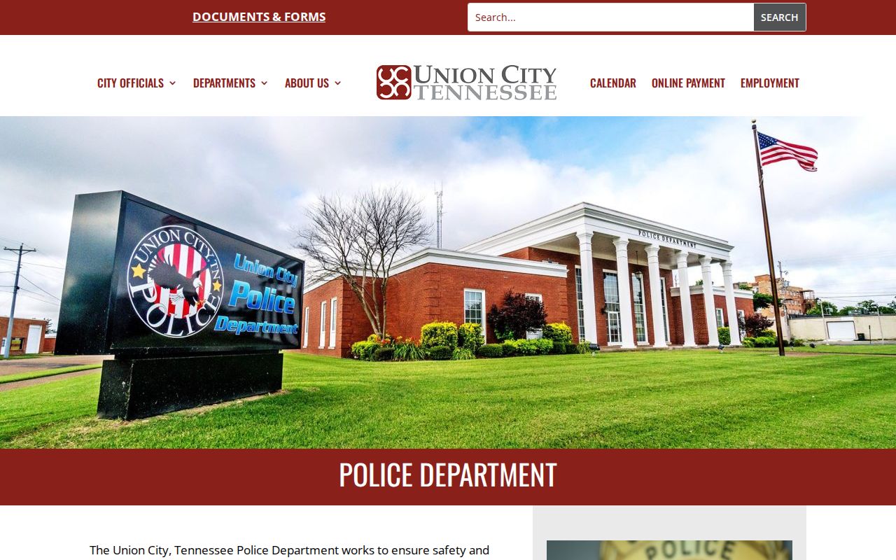 Union City Police Department official page for arrest-record contact routing